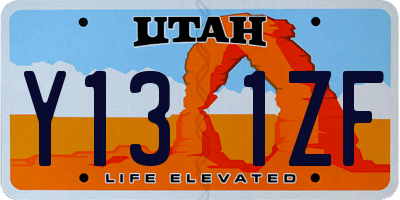 UT license plate Y131ZF