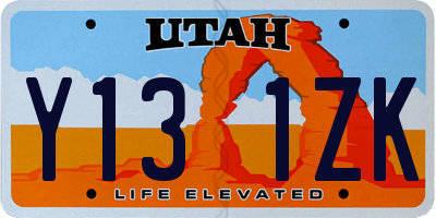 UT license plate Y131ZK