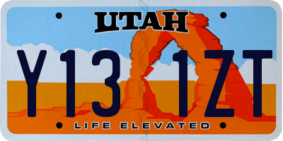 UT license plate Y131ZT