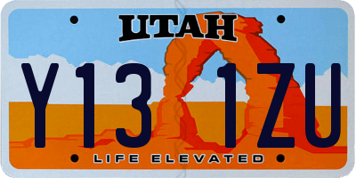 UT license plate Y131ZU
