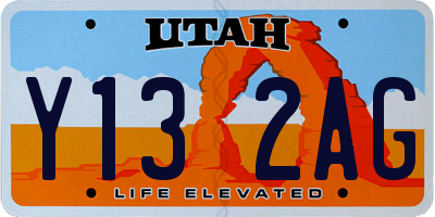 UT license plate Y132AG