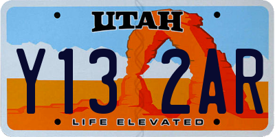 UT license plate Y132AR