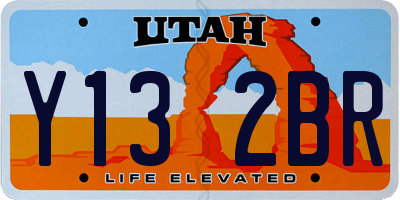 UT license plate Y132BR