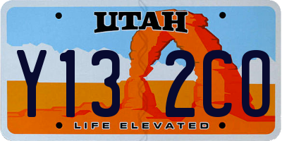 UT license plate Y132CO
