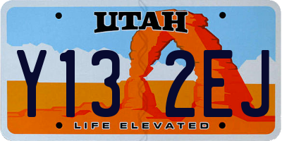 UT license plate Y132EJ