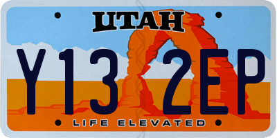 UT license plate Y132EP