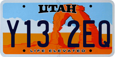 UT license plate Y132EQ