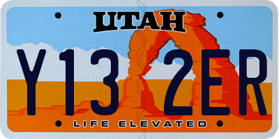 UT license plate Y132ER