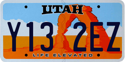 UT license plate Y132EZ