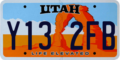 UT license plate Y132FB