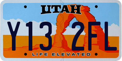 UT license plate Y132FL