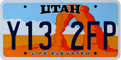 UT license plate Y132FP