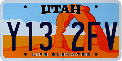UT license plate Y132FV