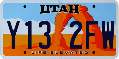 UT license plate Y132FW
