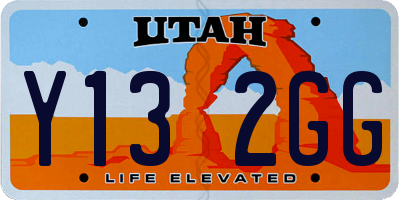 UT license plate Y132GG