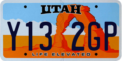 UT license plate Y132GP
