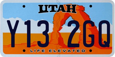 UT license plate Y132GQ