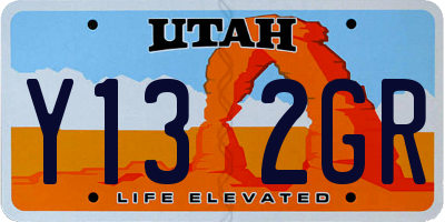 UT license plate Y132GR