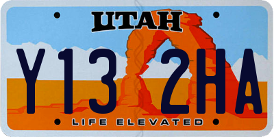 UT license plate Y132HA