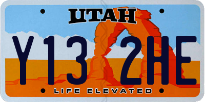 UT license plate Y132HE