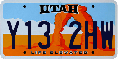 UT license plate Y132HW