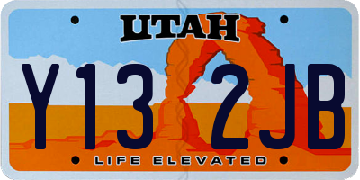 UT license plate Y132JB