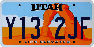 UT license plate Y132JF