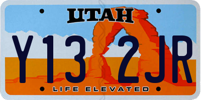 UT license plate Y132JR
