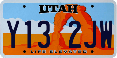UT license plate Y132JW