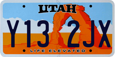 UT license plate Y132JX