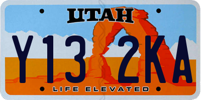 UT license plate Y132KA