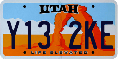UT license plate Y132KE