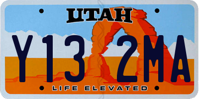 UT license plate Y132MA