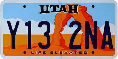 UT license plate Y132NA