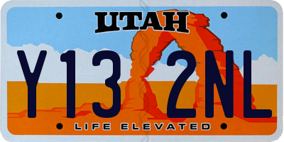 UT license plate Y132NL