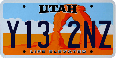 UT license plate Y132NZ