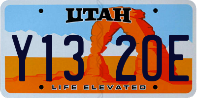 UT license plate Y132OE