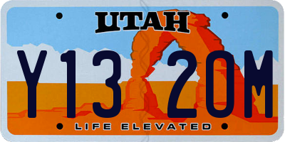 UT license plate Y132OM