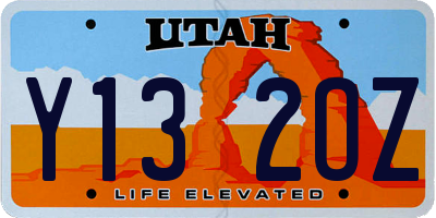 UT license plate Y132OZ