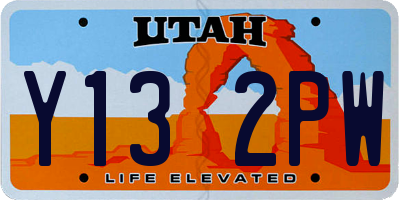 UT license plate Y132PW