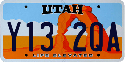 UT license plate Y132QA