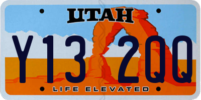 UT license plate Y132QQ