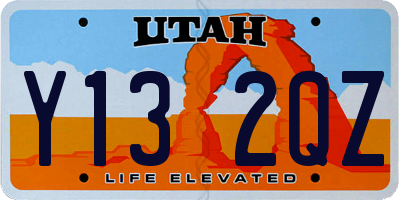 UT license plate Y132QZ
