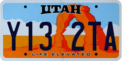 UT license plate Y132TA