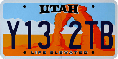 UT license plate Y132TB