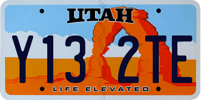 UT license plate Y132TE