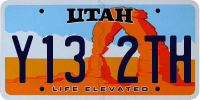 UT license plate Y132TH