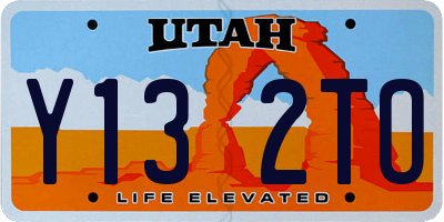 UT license plate Y132TO