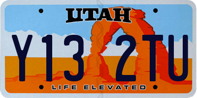 UT license plate Y132TU