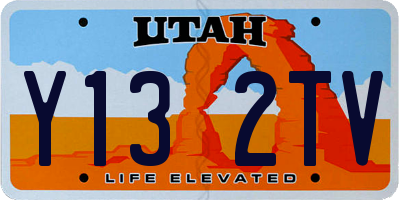 UT license plate Y132TV